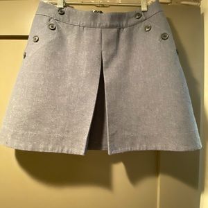 Lined mini skirt in blue